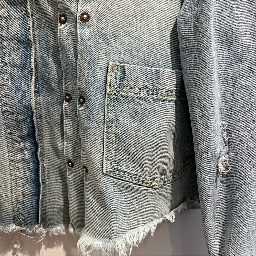 Free People Dillon jean jacket womens size Size S - Picture 5 of 15